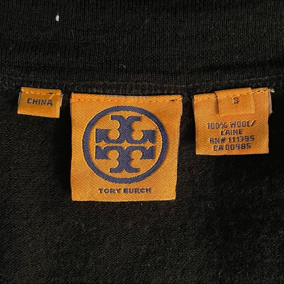 Tory Burch Cardigan Signature T Gold Tone Buttons - Picture 7 of 9